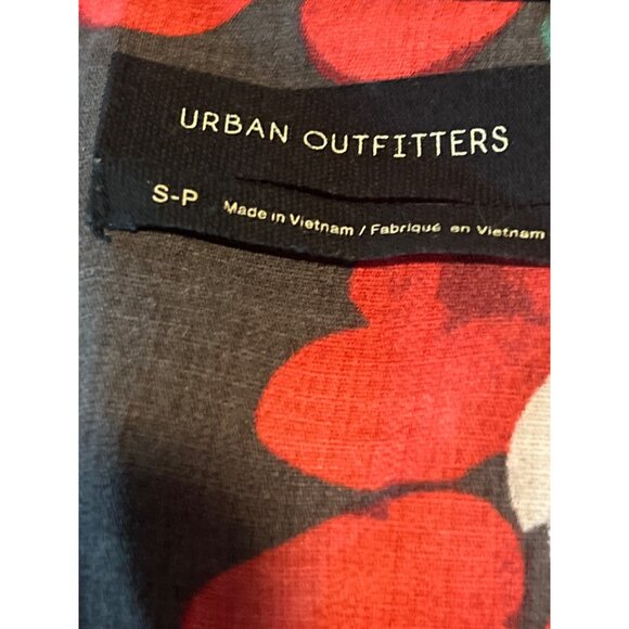 Urban Outfitters Michelle Black Red Floral Mini Dress S Black & Red - Picture 6 of 10